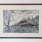 Wood engraving by Engelbert Habersberger (1929-2006)