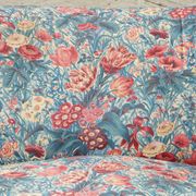 Vintage Howard & Son's London Bridgewater 5-seater fabric corner sofa.