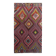 Geometric Pattern Burgundy  Turkish Vintage Kilim Rug, 188x338 Cm