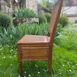 Chaise osier avec assise ouvrable