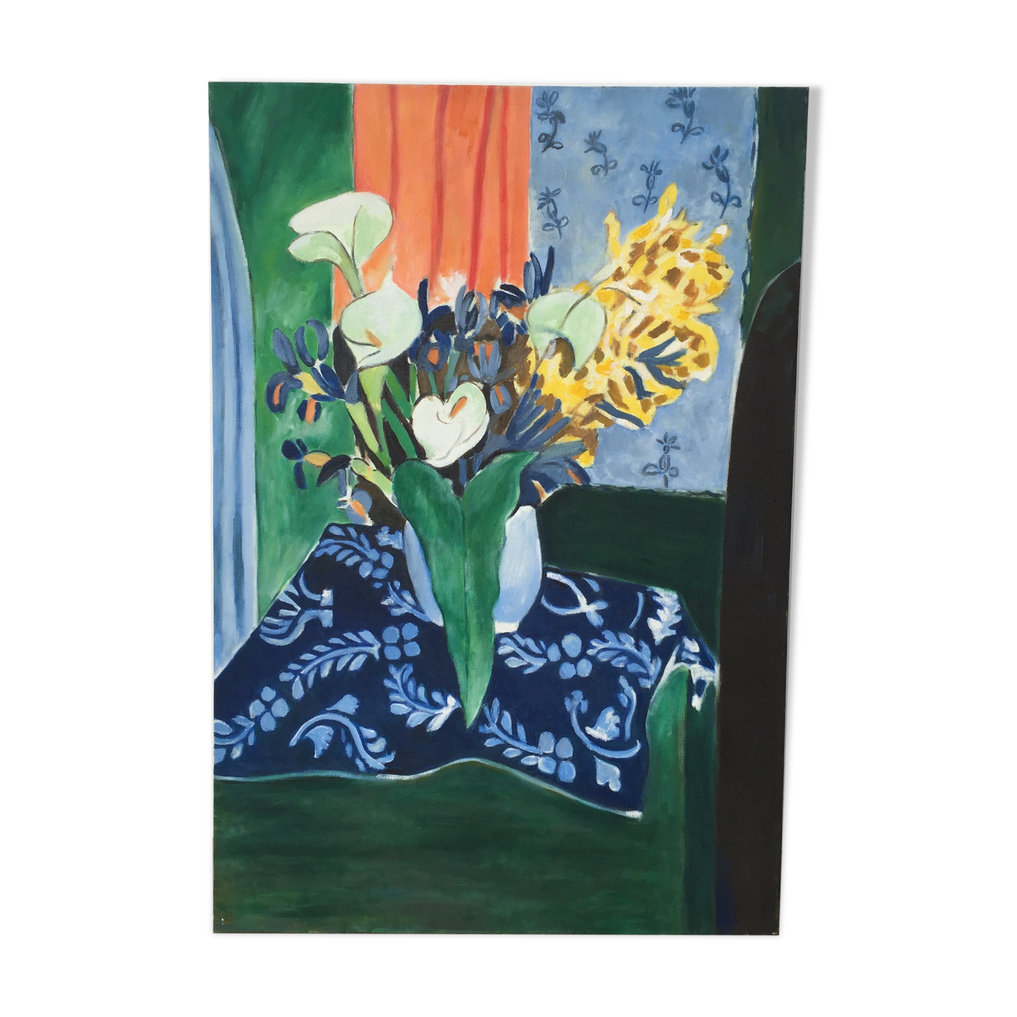 Canvas bouquet of flowers