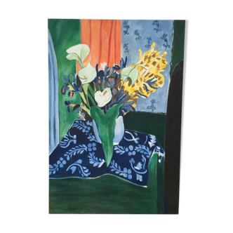 Canvas bouquet of flowers