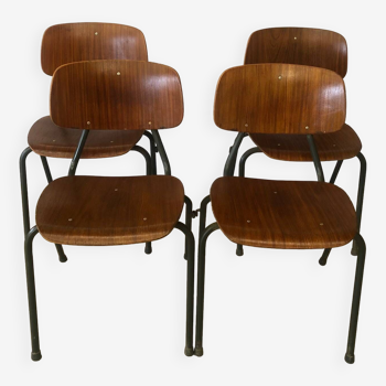 Set of 4 chairs by Kho Liang Le