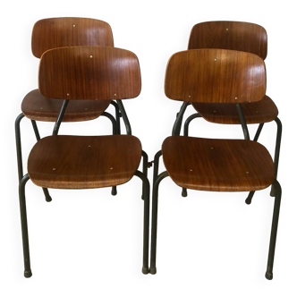 Set of 4 chairs by Kho Liang Le