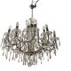 Large Crystal Beaded Pink Murano Glass Chandelier