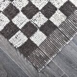 4x7 Checkered Handmade Wool Rug 137x214Cm SK 241436