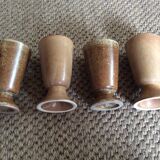 Series of 4 sandstone cups
