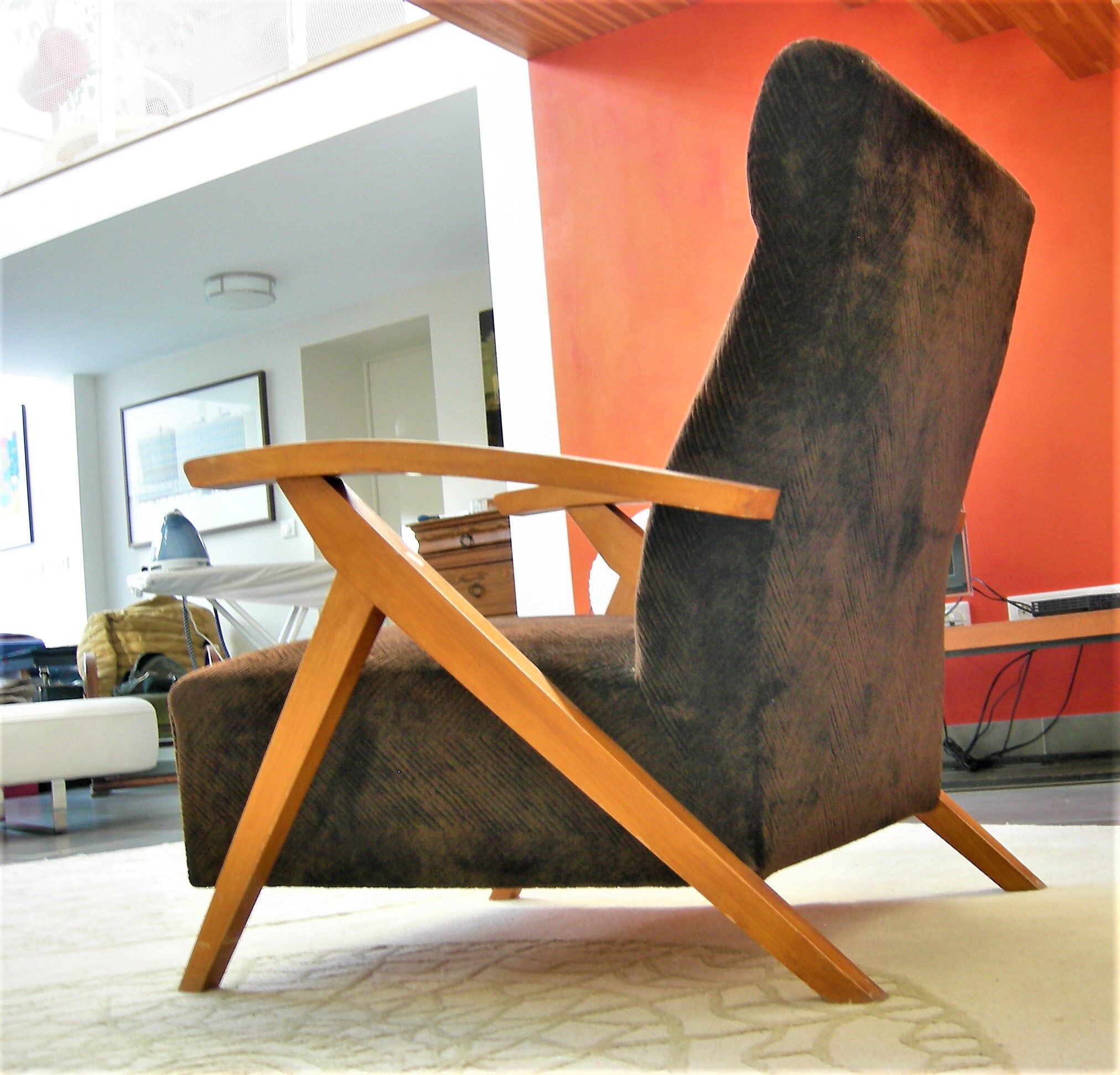 Chair of the years 50-60 frame wood