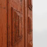 Grandes portes de monastère du XVIIe siècle en chêne laqué terre cuite, Portugal