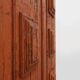 Large 17th century Monastery doors in terracotta lacquered oak, Portugal