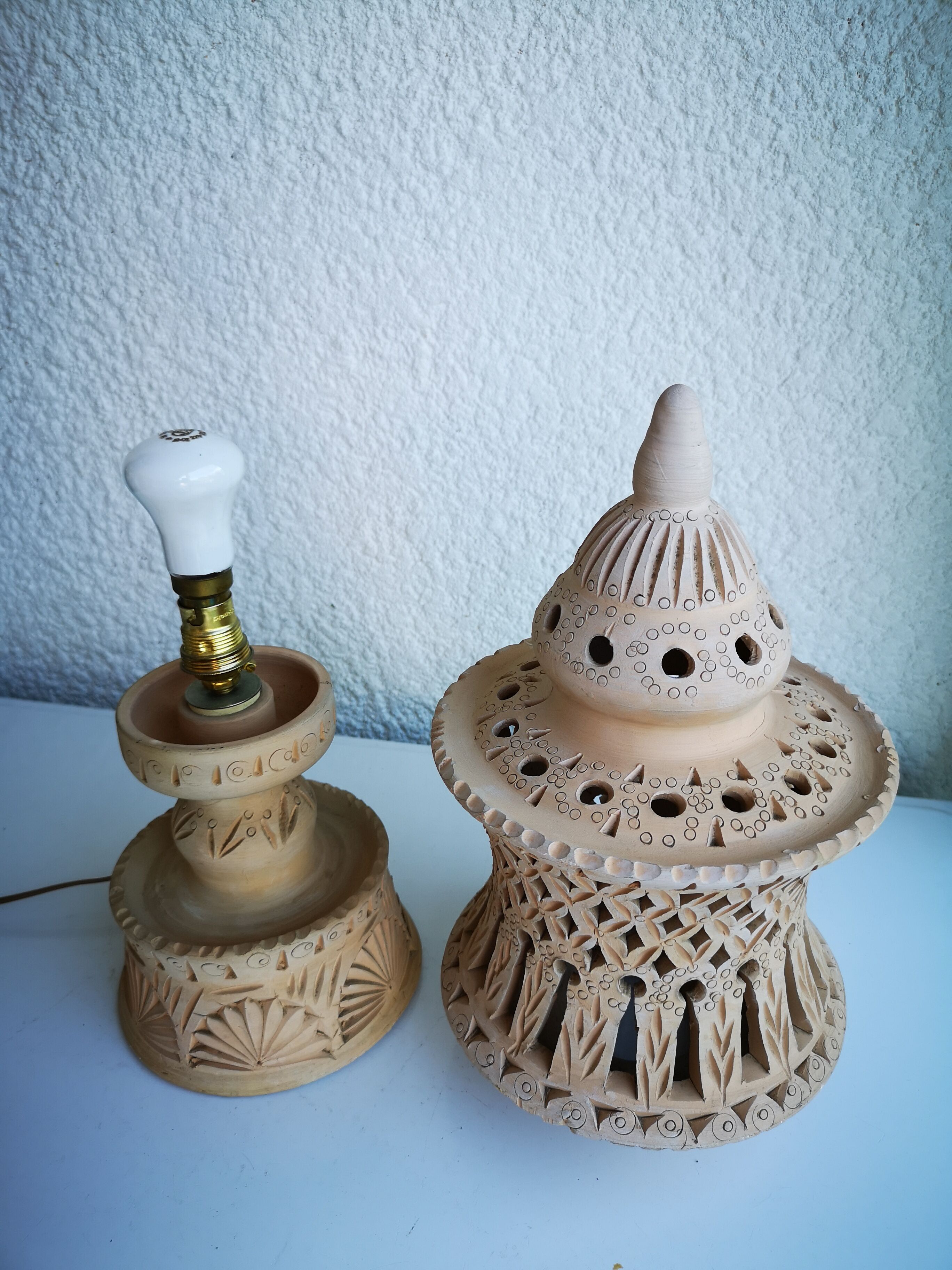 Terracotta photophore lamp