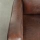 Sturdy set of vintage sheepskin armchairs with a nice English design