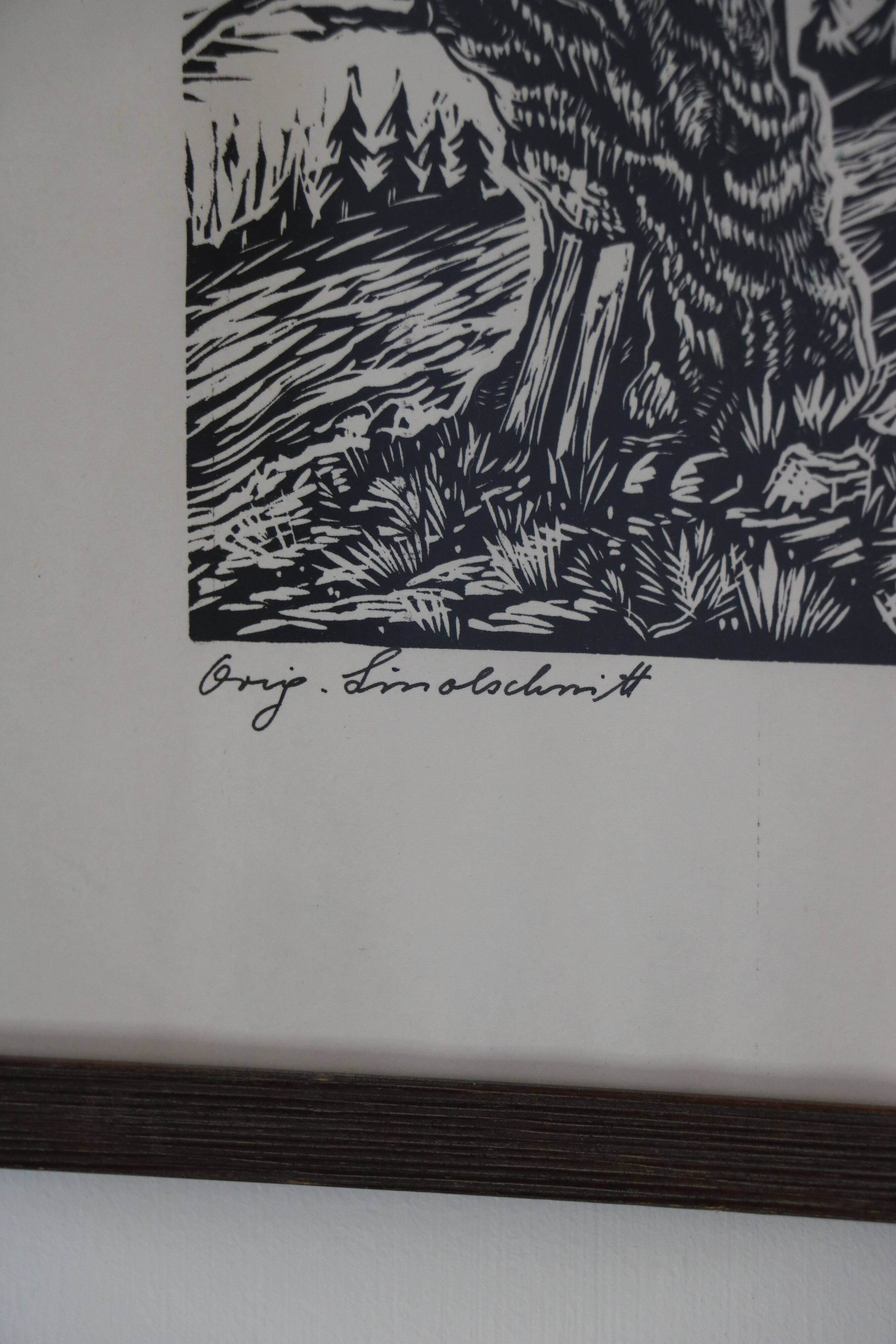 Woodcut by Engelbert Habersberger (1929-2006)