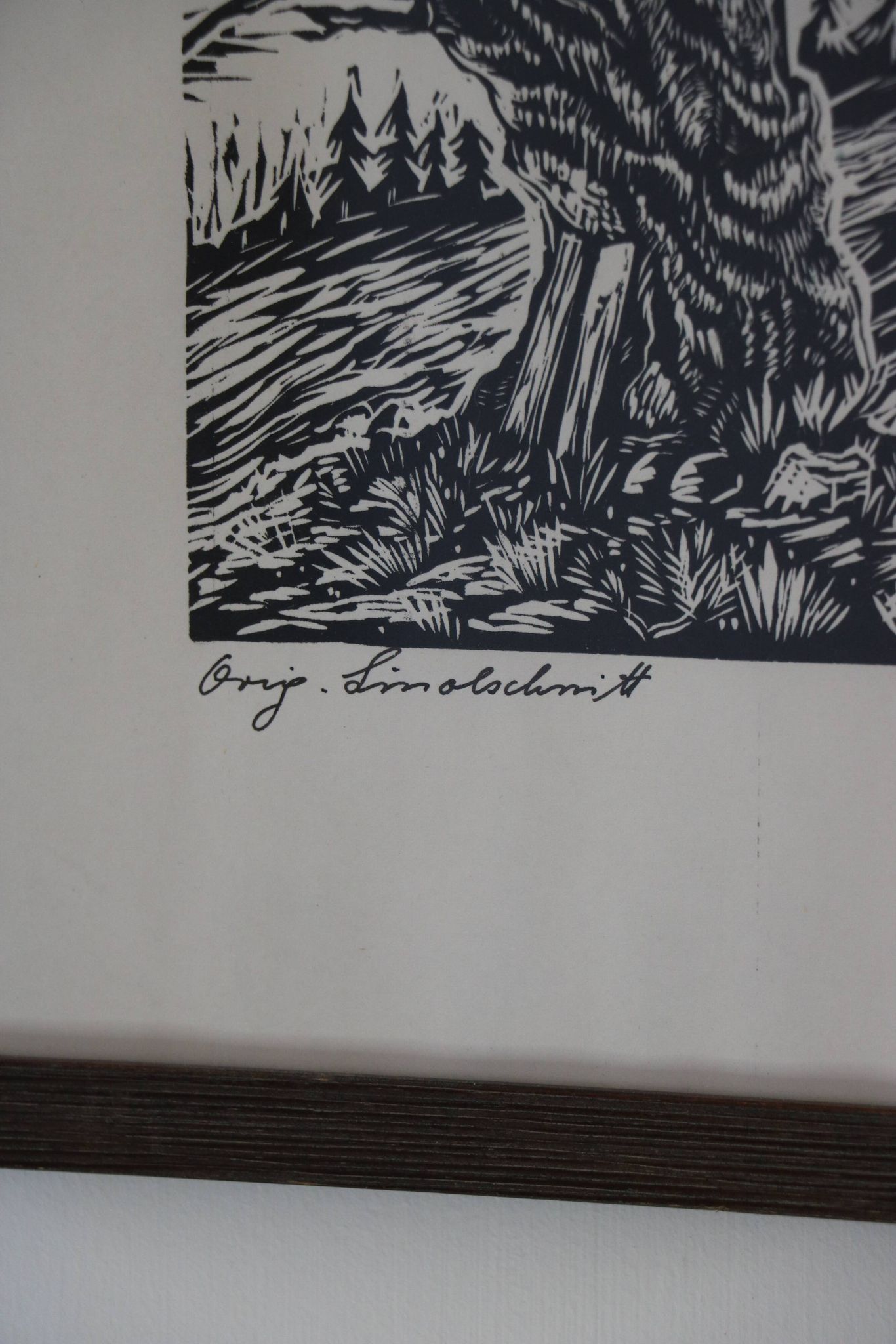 Wood engraving by Engelbert Habersberger (1929-2006)