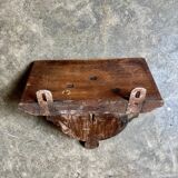 Dark wood wall shelf