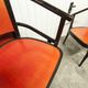 Table and 6 armchairs Baumann Diese, design Pagnon Pelhaître, Wenge color and red,