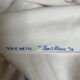 Drap ancien monogrammé BL - Toile métis "Fleur bleue"