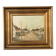 Vintage European Village Original Oil Painting with Cottages, circa 1940