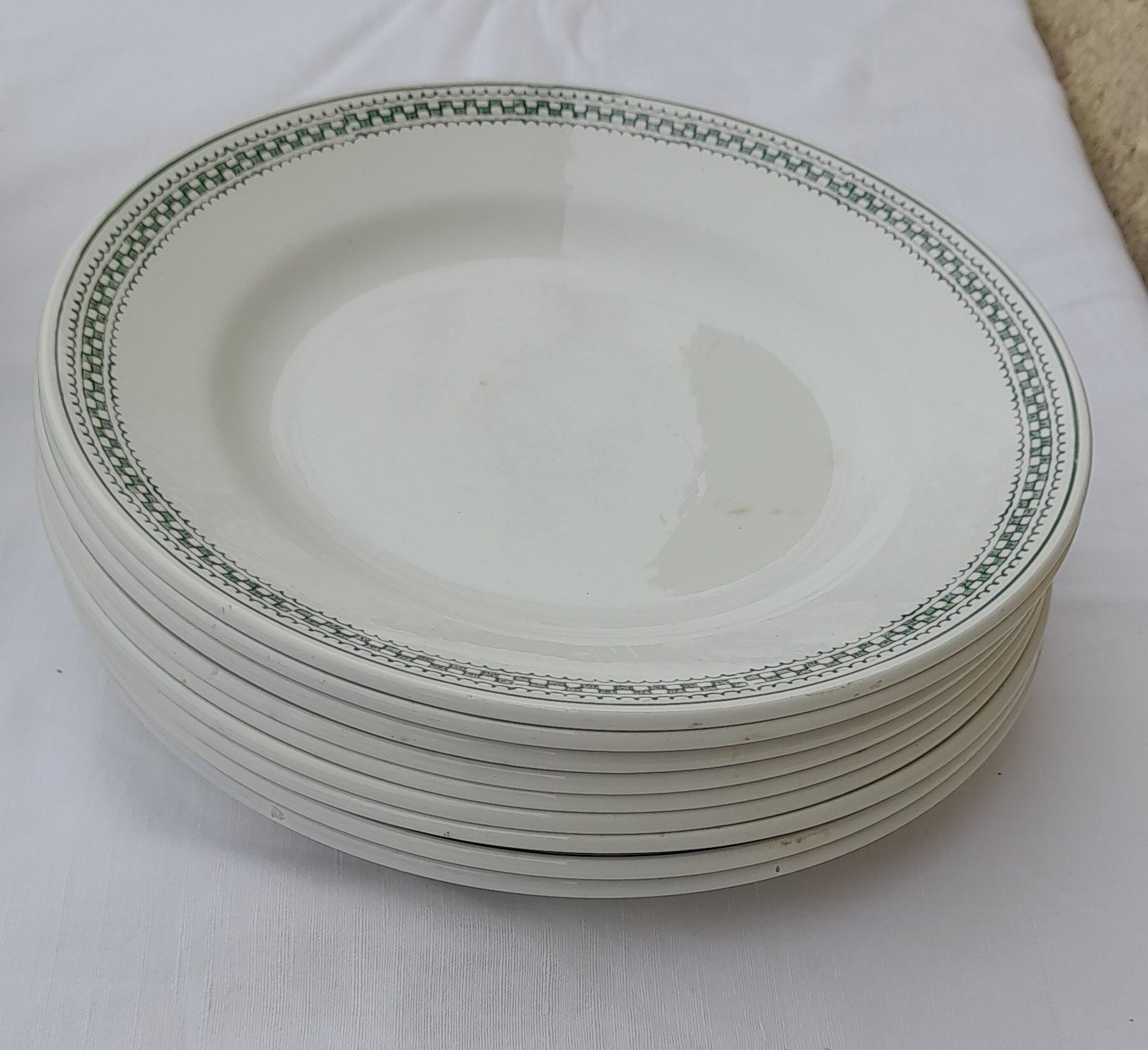 9 plates in earthenware of Saint Amand model 4015 diam 22,5 cm