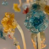 Venetian chandelier in multi-colored Murano glass, 11 light arms on two levels circa 1880