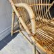 Fauteuil corbeille en rotin avec son coussin