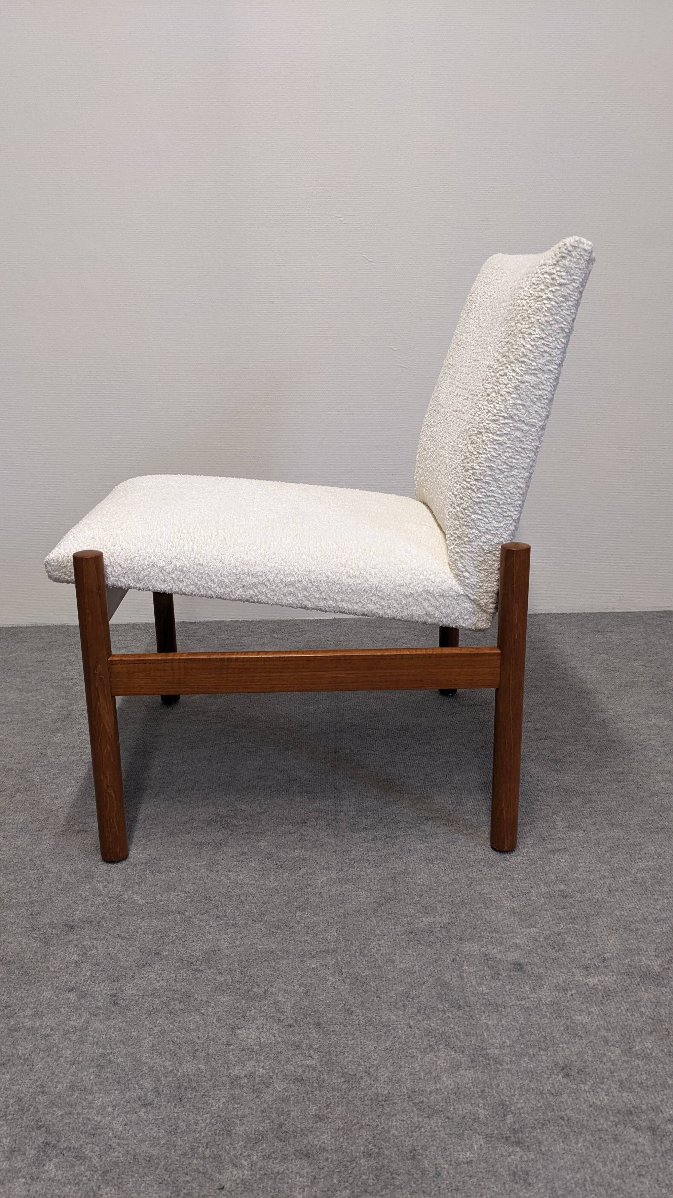 Scandinavian modernist rocking chair in teak, Denmark 1960.