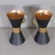 Pair of sconces black, in 1950s style