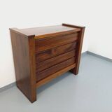 Vintage Maison Regain chest of drawers in solid elm from the 80s