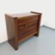 Meuble de rangement commode vintage Maison Regain en orme massif des années 80