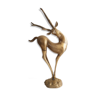 Cerf dansant en laiton doré 1970