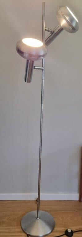 Vintage 70s aluminum floor lamp