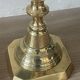 Pair of antique english princess of diamonds brass candlesticks