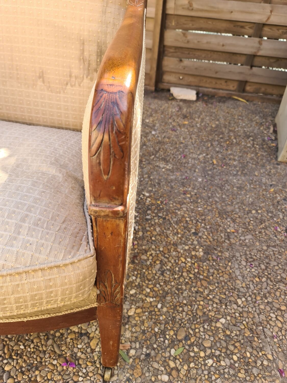 Empire style armchair in mahogany