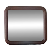 Old vintage wooden wall mirror
