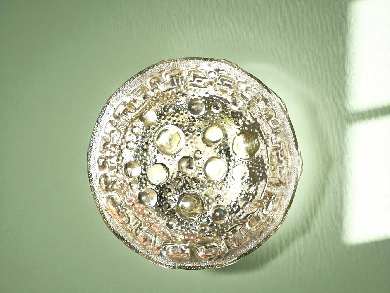 Decorative flush mount wall or ceiling lamp