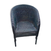 Fauteuil en rotin bleu