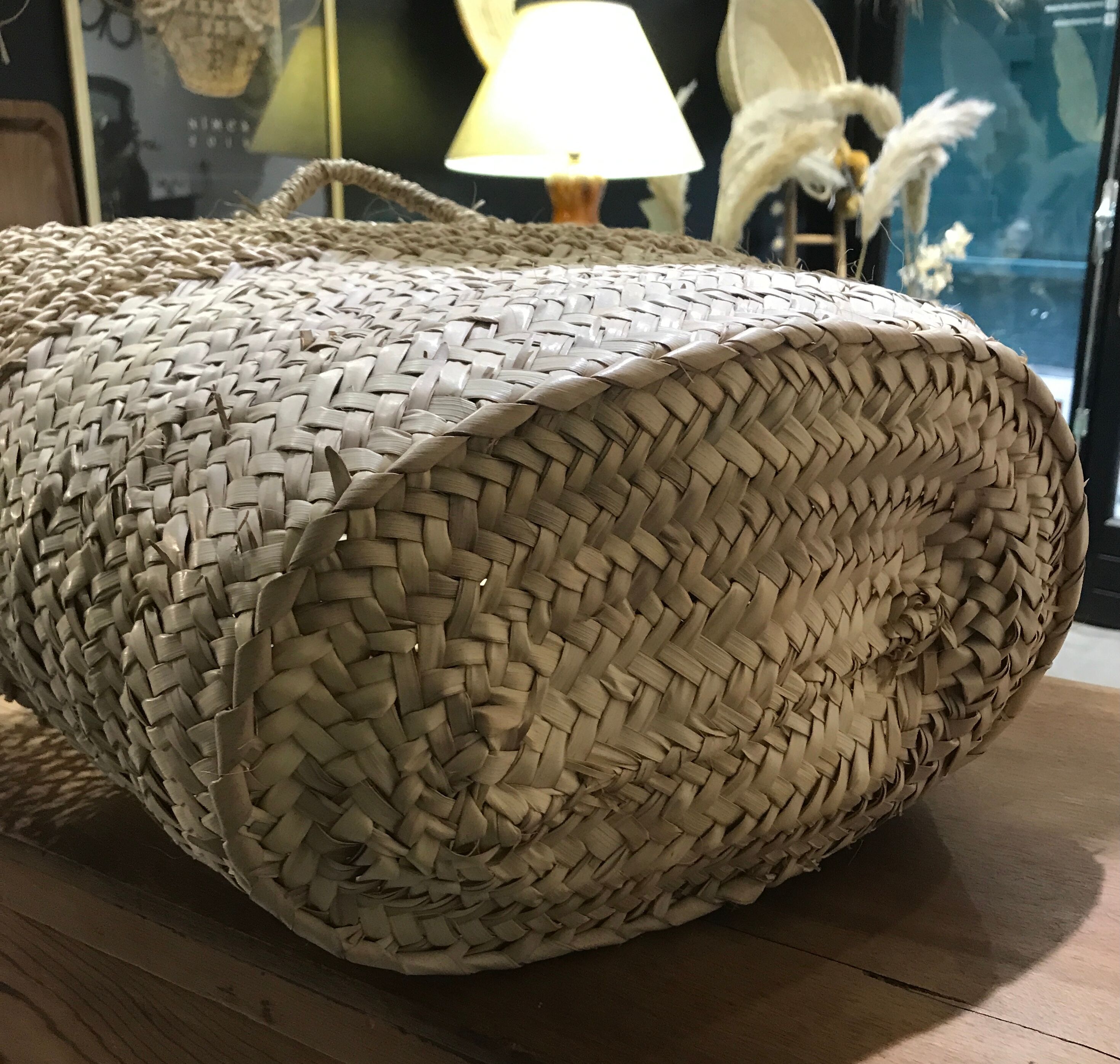 Openwork wicker basket