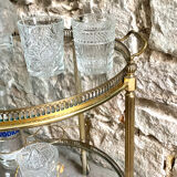 Vintage brass serving trolley
