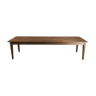 Table de ferme "dark brown", pieds fuseaux 300 x 90 cm