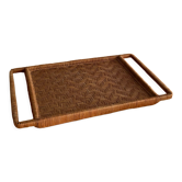 Vintage rattan tray
