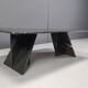 Table basse vintage en marbre noir, 1970