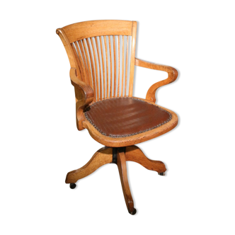 Antique oak office chair