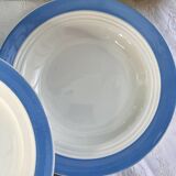 6 pastel blue soup plates in Céranord St Amand earthenware - Languedoc model - Lot 2