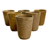 Lot de 6 verres en grès Digoin
