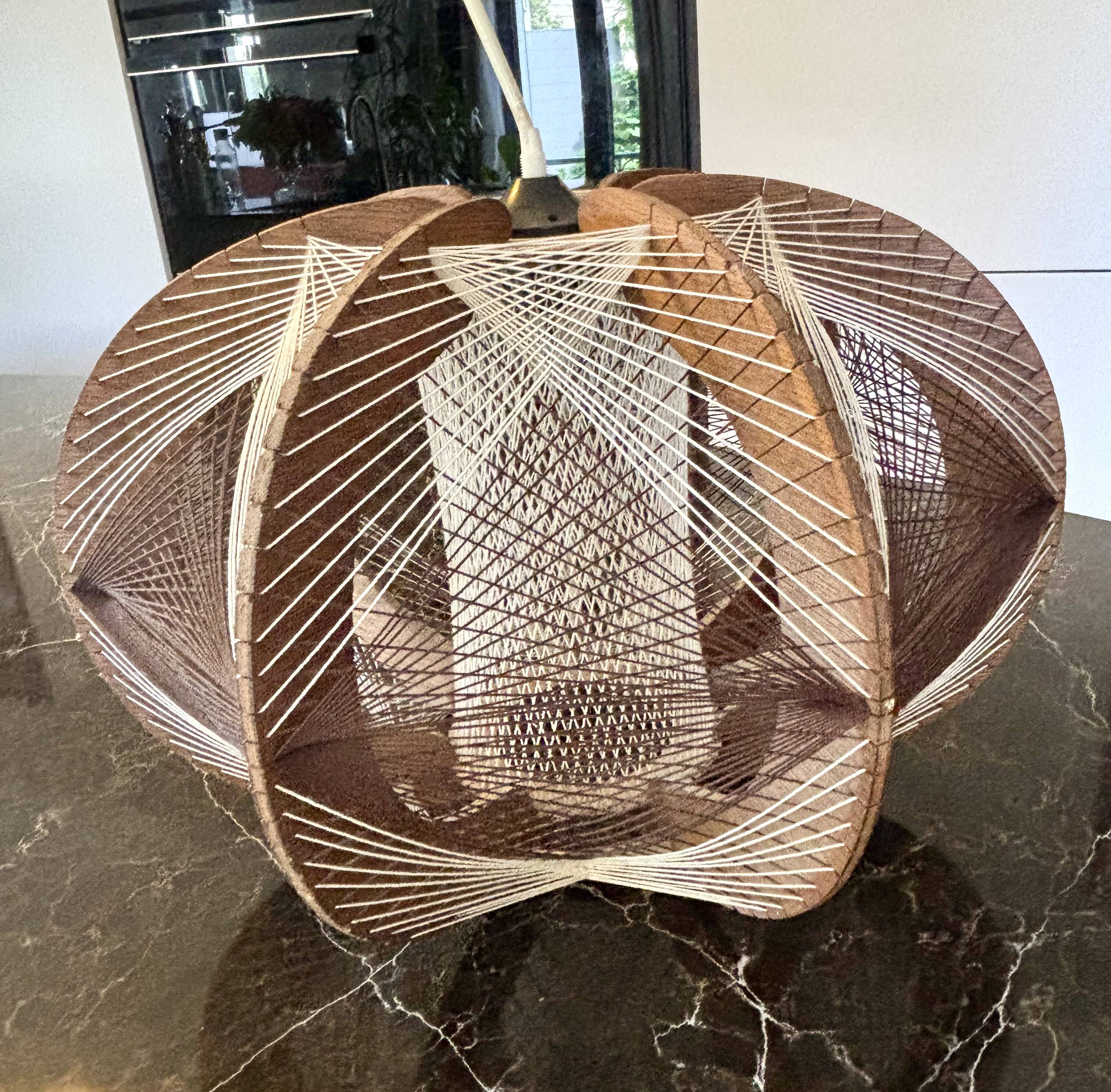 Scandinavian wooden and wire suspension