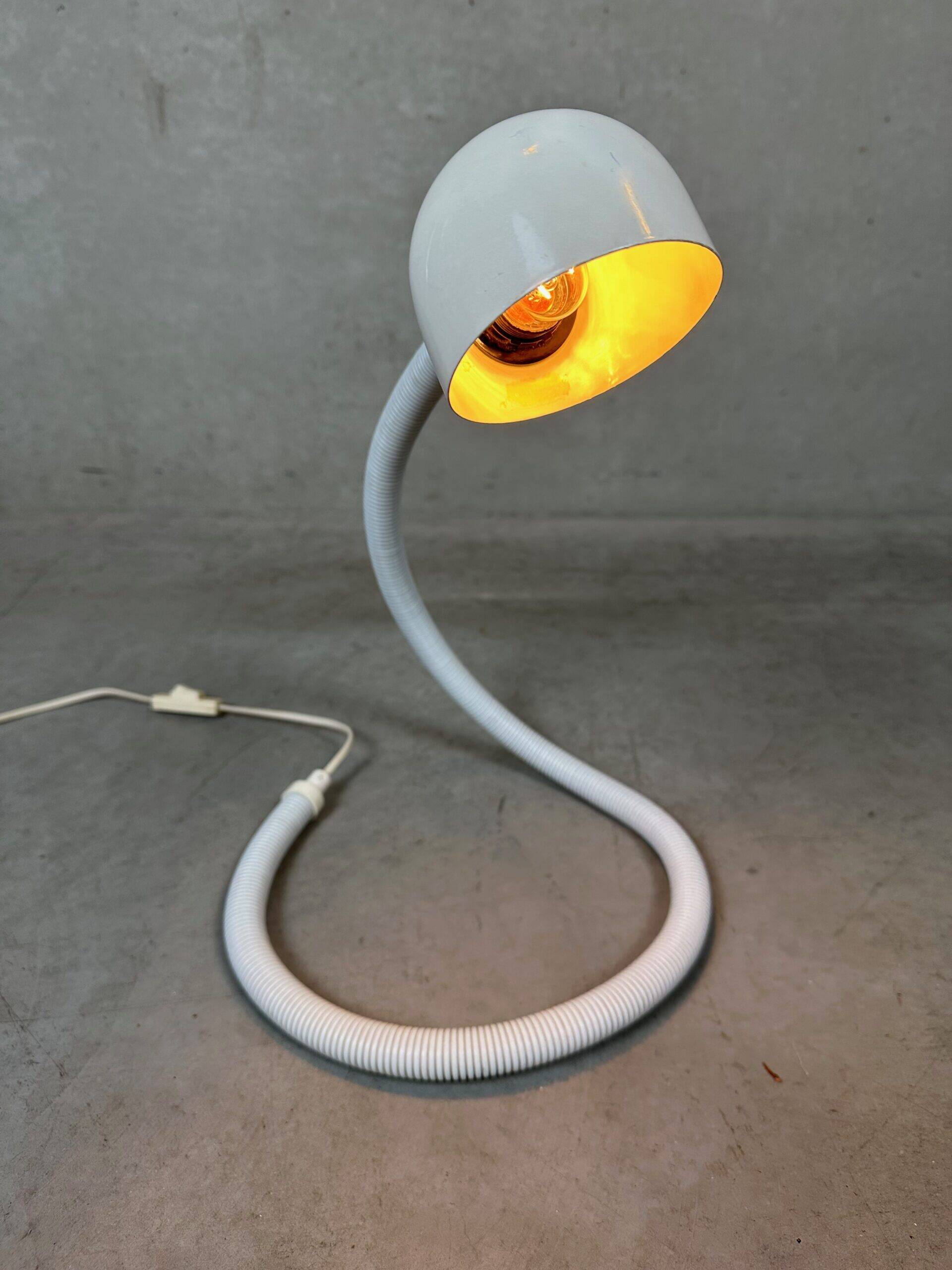 Vintage 'Snake' lamp – White