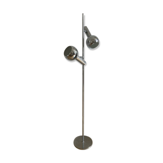 Lampadaire réglable en chrome des années 1970