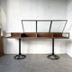 Oak and brass-mounted display cabinet on legs – Circa 1950