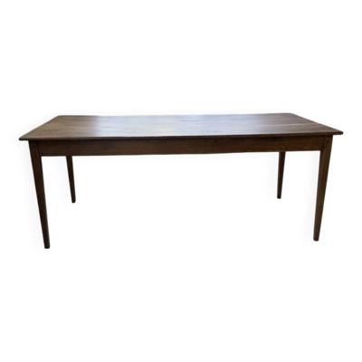 Table de ferme chêne pieds fuseaux 1950