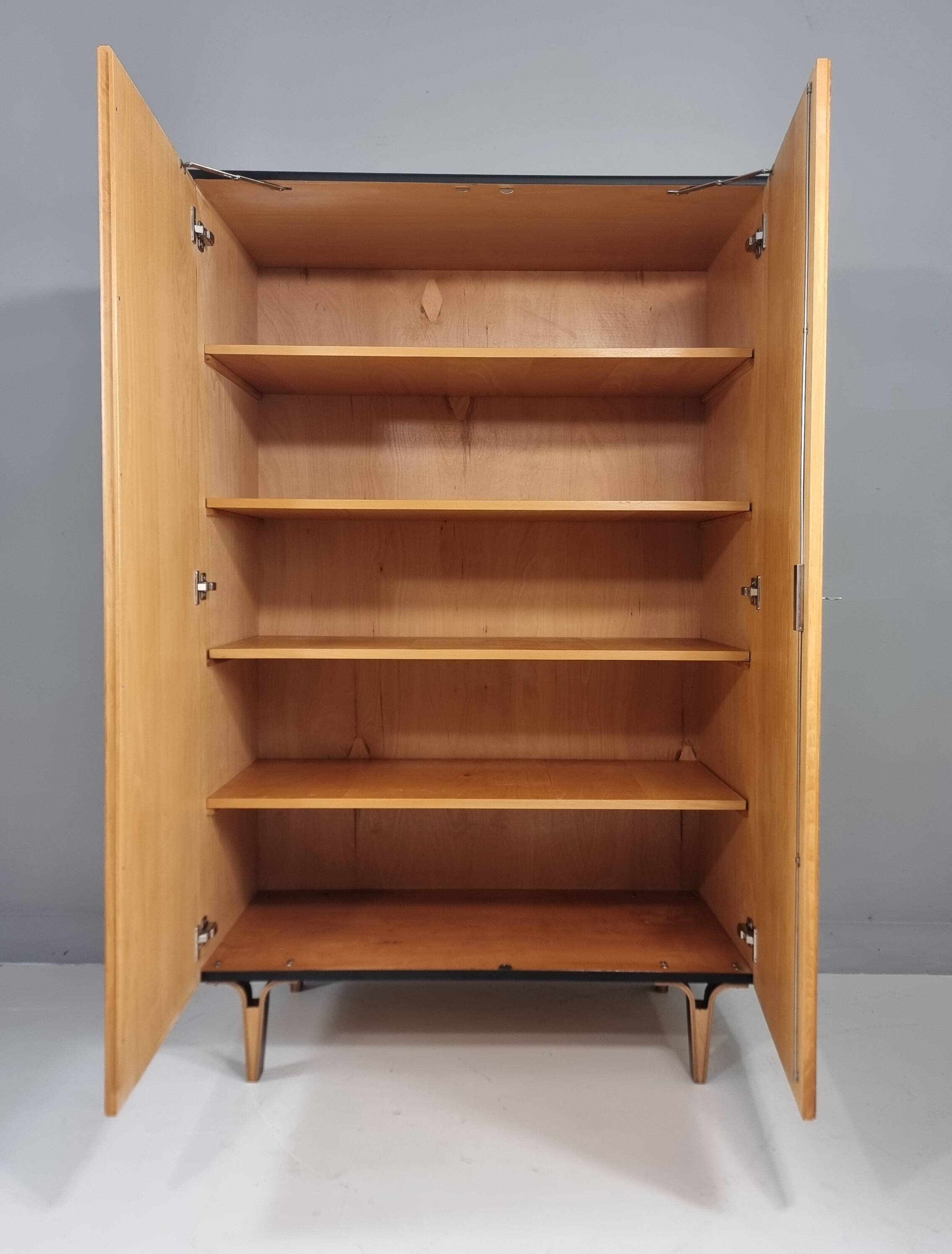 Vintage Beech Wardrobe, 1970s